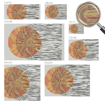Selbstklebende Fototapete fürs Kinderzimmer Kreis mit Linien