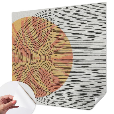 Selbstklebende Fototapete fürs Kinderzimmer Kreis mit Linien