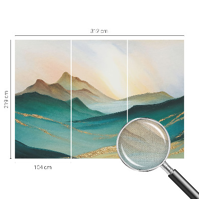 Fototapete in 3D-Optik mit friedlicher Landschaft