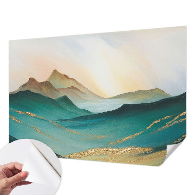 Fototapete in 3D-Optik mit friedlicher Landschaft