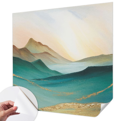 Fototapete in 3D-Optik mit friedlicher Landschaft