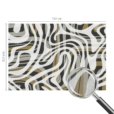 40D-Fototapete fürs Wohnzimmer mit abstrakten Linien als Motiv