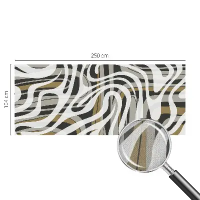 40D-Fototapete fürs Wohnzimmer mit abstrakten Linien als Motiv