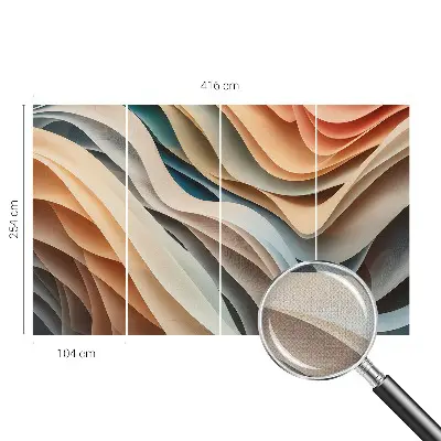 Fototapete nach Maß mit wellenförmigem Design