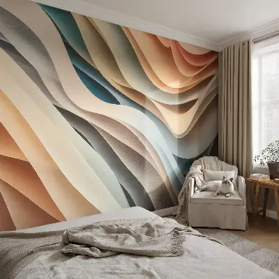 Fototapete nach Maß mit wellenförmigem Design