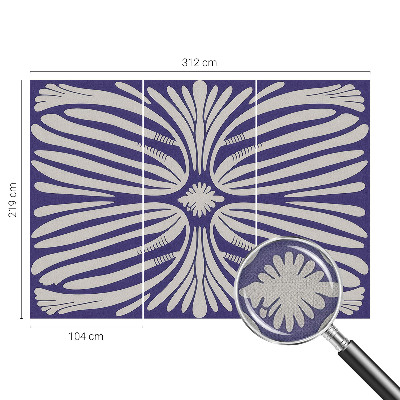 Motivtapete fürs Wohnzimmer Blumensymmetrie