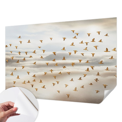 Vintage Tapete mit Motiv „Vögel im Flug“