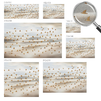 Vintage tapete Vögel im Flug
