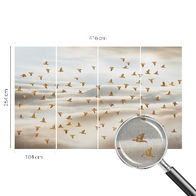 Vintage tapete Vögel im Flug