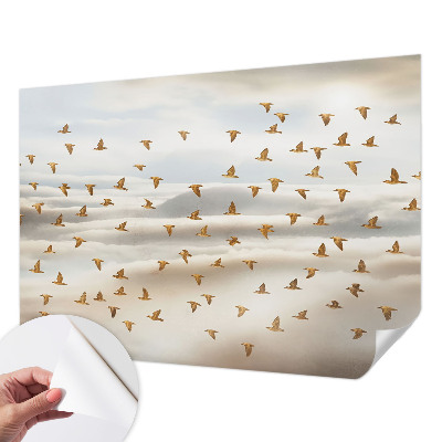 Vintage Tapete mit Motiv „Vögel im Flug“