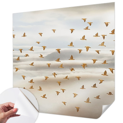 Vintage Tapete mit Motiv „Vögel im Flug“