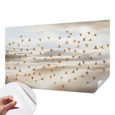 Vintage Tapete mit Motiv „Vögel im Flug“