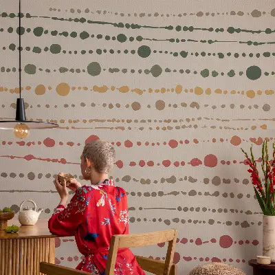 Selbstklebende Fototapete für die Wand mit bunten Punkten