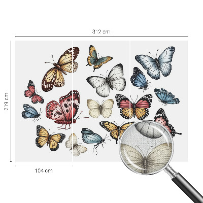 Selbstklebende Fototapete fürs Wohnzimmer Paradiesfalter