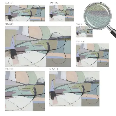 Selbstklebende Fototapete fürs Schlafzimmer mit pastellfarbenen Linien