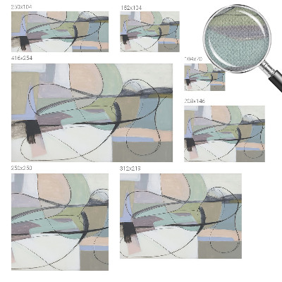 Selbstklebende Fototapete fürs Schlafzimmer Pastellfarbene Linien