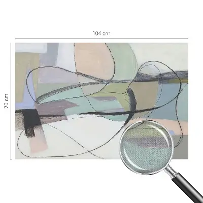 Selbstklebende Fototapete fürs Schlafzimmer mit pastellfarbenen Linien