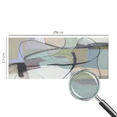 Selbstklebende Fototapete fürs Schlafzimmer mit pastellfarbenen Linien