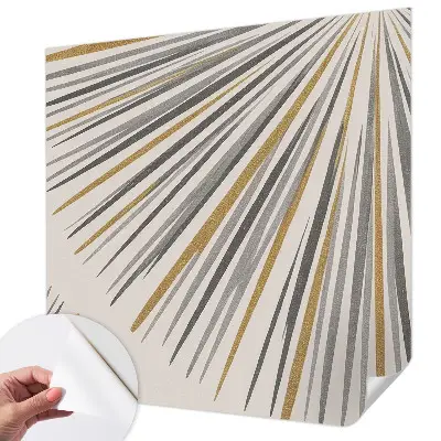 Selbstklebende Fototapete fürs Kinderzimmer mit geometrischem Fächer‑Motiv