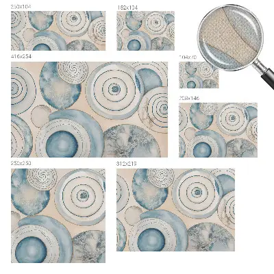 41D-Fototapete fürs Wohnzimmer mit Spiralwirbel-Motiv