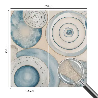 41D-Fototapete fürs Wohnzimmer mit Spiralwirbel-Motiv
