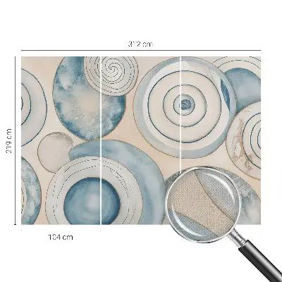 41D-Fototapete fürs Wohnzimmer mit Spiralwirbel-Motiv