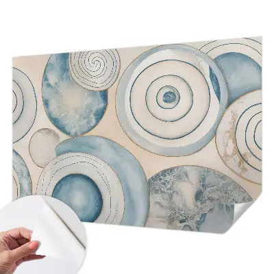 41D-Fototapete fürs Wohnzimmer mit Spiralwirbel-Motiv