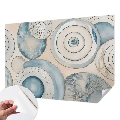41D-Fototapete fürs Wohnzimmer mit Spiralwirbel-Motiv