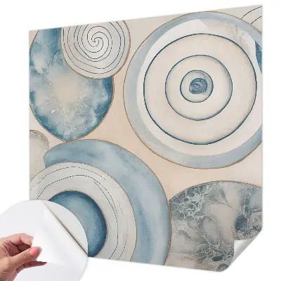 41D-Fototapete fürs Wohnzimmer mit Spiralwirbel-Motiv