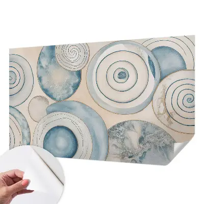 41D-Fototapete fürs Wohnzimmer mit Spiralwirbel-Motiv