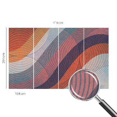 Fototapete in 3D-Optik Bunte Wellen