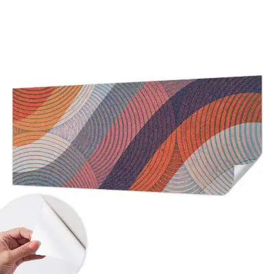 Fototapete in 3D-Optik mit bunten Wellen als Motiv
