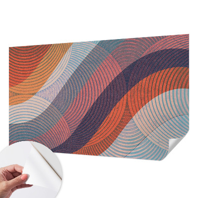 Fototapete in 3D-Optik Bunte Wellen