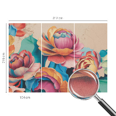 Motivtapete fürs Wohnzimmer Florale Harmonie