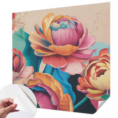 Motivtapete fürs Wohnzimmer Florale Harmonie