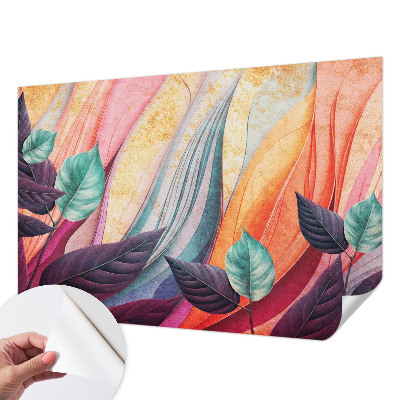 Selbstklebende Fototapete für die Wand mit abstraktem Blättermotiv