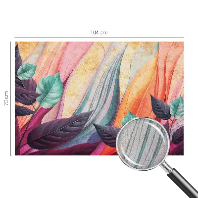 Selbstklebende Fototapete für die Wand mit abstraktem Blättermotiv