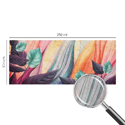 Selbstklebende Fototapete für die Wand mit abstraktem Blättermotiv