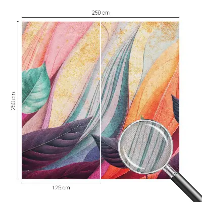 Selbstklebende Fototapete für die Wand mit abstraktem Blättermotiv