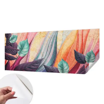 Selbstklebende Fototapete für die Wand mit abstraktem Blättermotiv
