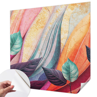 Selbstklebende Fototapete für die Wand Abstrakte Blätter