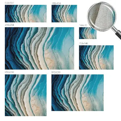 Selbstklebende Fototapete fürs Schlafzimmer mit dem Motiv „Wellen der Harmonie“