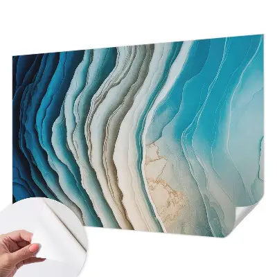 Selbstklebende Fototapete fürs Schlafzimmer mit dem Motiv „Wellen der Harmonie“