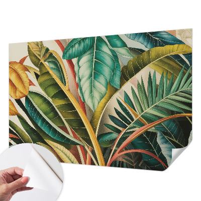 Selbstklebende Fototapete fürs Kinderzimmer Exotische Blätter