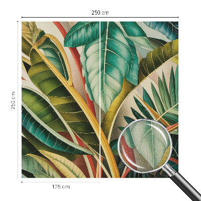 Selbstklebende Fototapete fürs Kinderzimmer Exotische Blätter