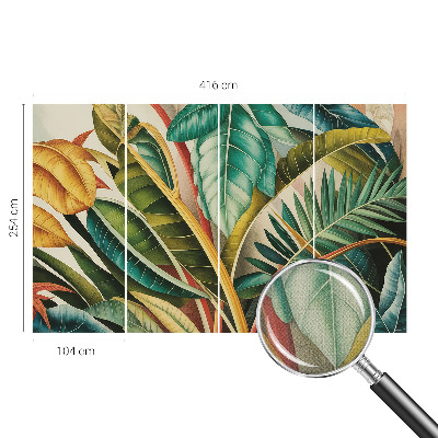 Selbstklebende Fototapete fürs Kinderzimmer Exotische Blätter