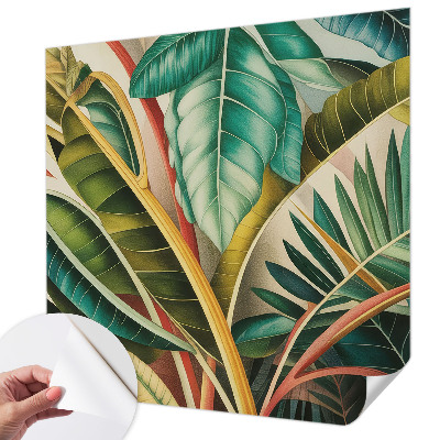 Selbstklebende Fototapete fürs Kinderzimmer Exotische Blätter