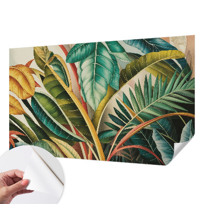 Selbstklebende Fototapete fürs Kinderzimmer Exotische Blätter