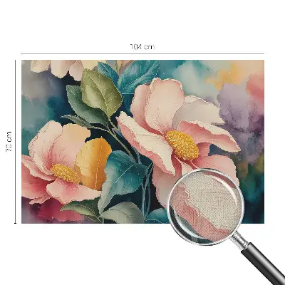 Fototapete in 3D-Optik mit floralem Motiv