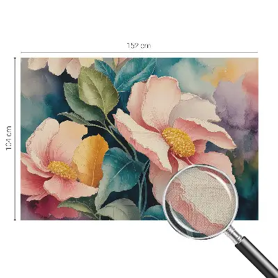 Fototapete in 3D-Optik mit floralem Motiv